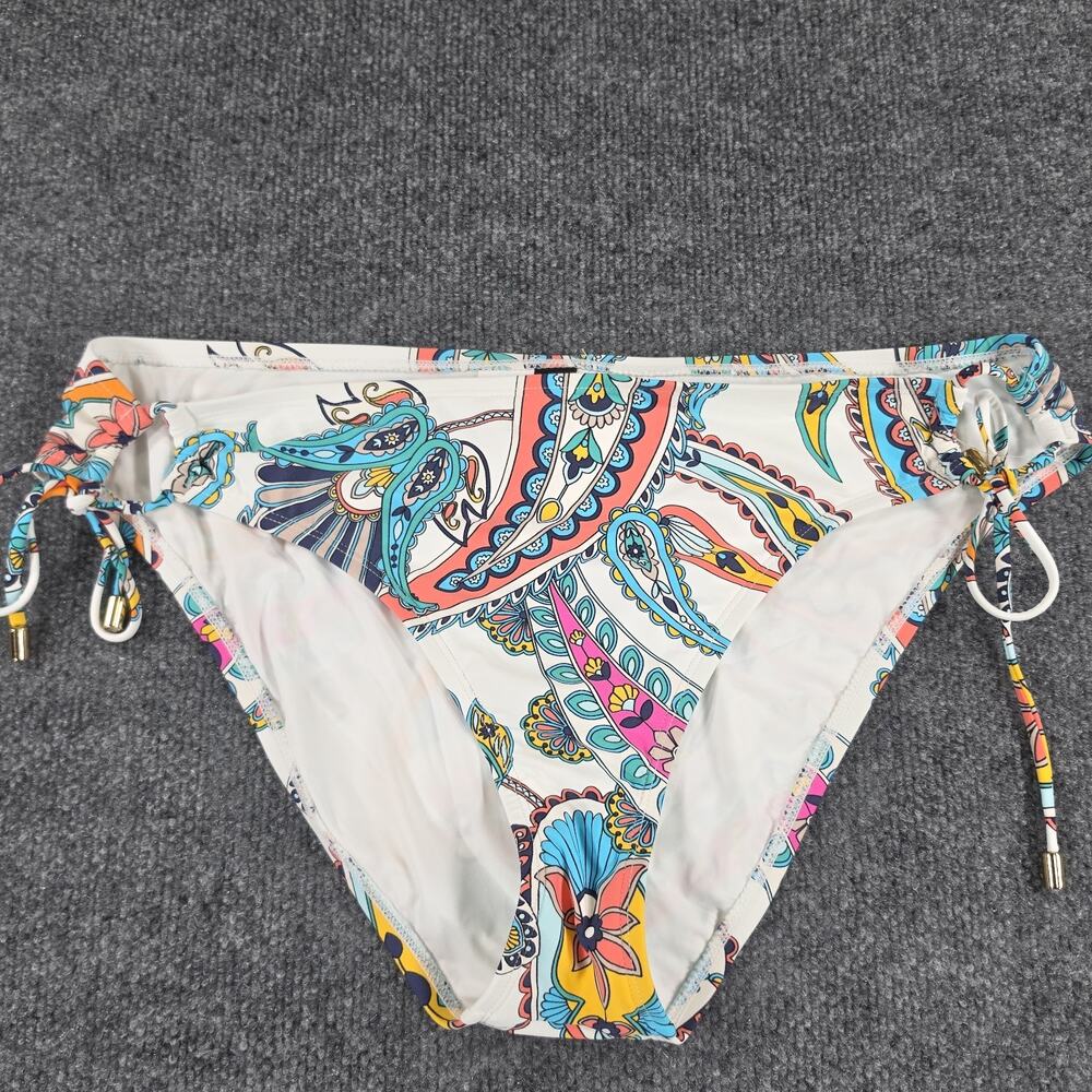 La Blanca Women's Bikini Bottom Size 14 Multicolor Paisley Print Side Tie Swimwe
